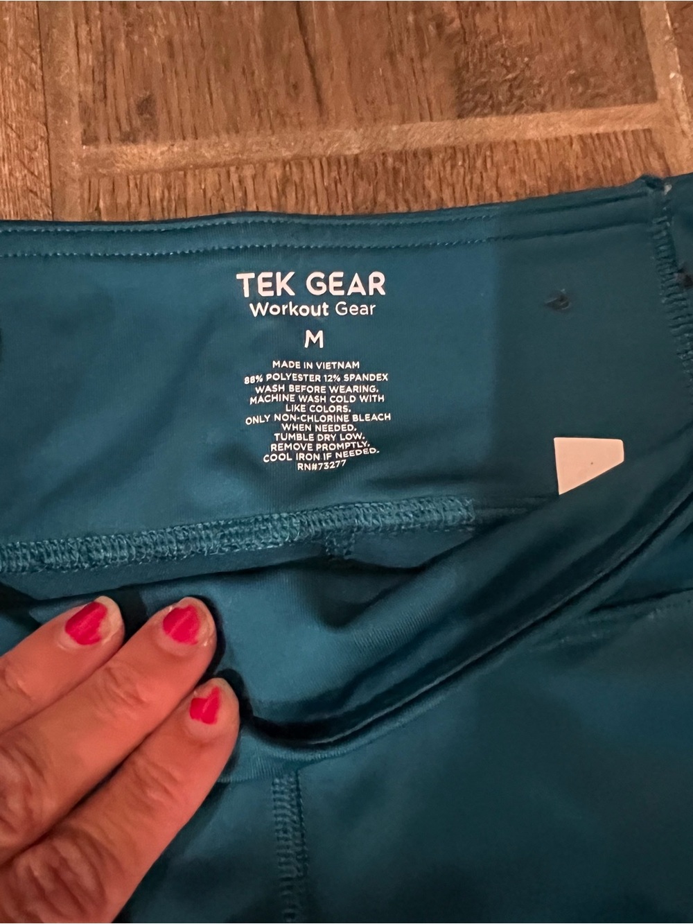 Active Capri Leggings for Women size M - Black & Teal - Picture 3 of 5
